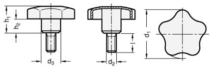 star clamping knob drawing